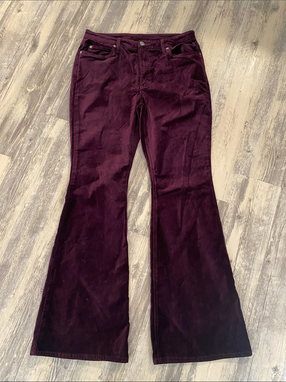 Wrangler Western Velvet Bootcut Plum Purple Size W33 x L33